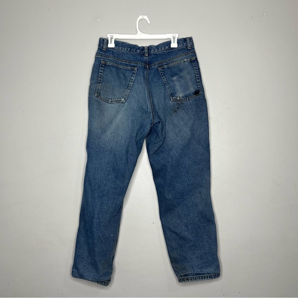 Scandia Woods Flannel Lined Worn Denim Jeans O - Picture 2 of 8
